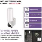 Emos GoSmart H4064, vonkajšia otočná kamera IP-310 TORCH s Wi-Fi a svetlom, biela