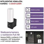 Emos GoSmart H4065, vonkajšia otočná kamera IP-310 TORCH s Wi-Fi a svetlom, čierna