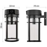 Emos GoSmart H4074, vonkajšia otočná kamera IP-1300 LANTERN s WiFi a svetlom, čierna