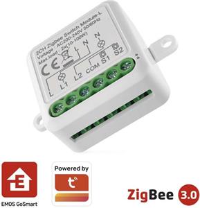 Emos GoSmart H5104, prepínací modul IP-2104SZ, ZigBee, 2-kanálový (nevyžaduje N-vodič)