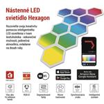 Emos GoSmart ZIW22AR, LED svietidlo Hexagon, 10 dielov, 19 W, RGB, stmievateľné, WiFi