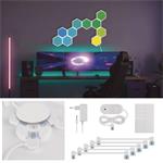 Emos GoSmart ZIW22AR, LED svietidlo Hexagon, 10 dielov, 19 W, RGB, stmievateľné, WiFi