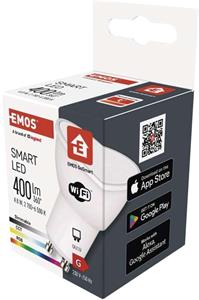Emos GoSmart ZQW832R, LED žiarovka MR16, GU10, 4,8 W (35 W), 400 lm, RGB, stmievateľná, Wi-Fi