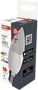 Emos GoSmart ZQZ322R, LED žiarovka sviečka, E14, 4,8 W (40 W), 470 lm, RGB, stmievateľná, Zigbee