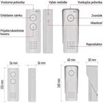 Emos H1087, bezdrôtová sada domáceho audio vrátnika, 1 účastník