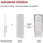 Emos H1088, bezdrôtová sada domáceho audio vrátnika, 1 účastník