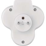 Emos P0026S, rozbočovacia 3x zásuvka s vypínačom, biela