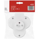 Emos P0026S, rozbočovacia 3x zásuvka s vypínačom, biela