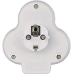 Emos P0073, rozbočovacia zásuvka 2x, vyp., 1xUSB-A+1xUSB-C, biela