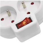 Emos P0073, rozbočovacia zásuvka 2x, vyp., 1xUSB-A+1xUSB-C, biela