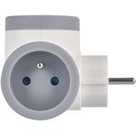 Emos P0076PD, rozbočovacia zásuvka 2x, 1xUSB-A+1xUSB-C, bielo-sivá