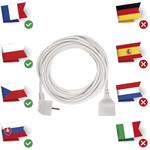 Emos P0110, predlžovací kábel – spojka 10m, PVC, biely