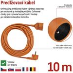 Emos P01110, predlžovací kábel, 10 m, 1 zásuvka, oranžový, PVC, 250 V, 1,5 mm2