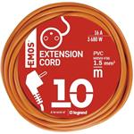 Emos P01110, predlžovací kábel, 10 m, 1 zásuvka, oranžový, PVC, 250 V, 1,5 mm2