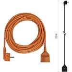 Emos P01110, predlžovací kábel, 10 m, 1 zásuvka, oranžový, PVC, 250 V, 1,5 mm2