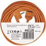 Emos P01120, predlžovací kábel, spojka, 20m, 3x1,5mm, oranžový