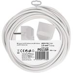 Emos P0115R, predlžovací kábel 5 m / 1 zásuvka / biely / PVC / 1,5 mm2