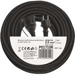 Emos P01710R, predlžovací kábel gumový IP44 – spojka, 10m, 3× 2,5mm2