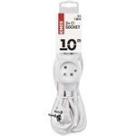 Emos P0310, predlžovací kábel 10m, 3 zásuvky, PVC, biely