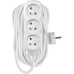 Emos P0310, predlžovací kábel 10m, 3 zásuvky, PVC, biely