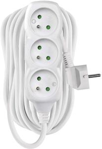 Emos P0310, predlžovací kábel 10m, 3 zásuvky, PVC, biely