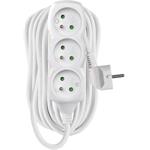 Emos P0310R, predlžovací kábel 10m, 3 zásuvky, PVC, biely, 1,5 mm2