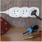 Emos P0315, predlžovací kábel 5m, 3 zásuvky, PVC, biely