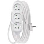 Emos P0315R, predlžovací kábel 5m, 3 zásuvky, PVC, biely, 1,5 mm2