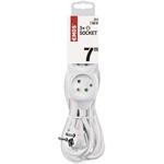 Emos P0317, predlžovací kábel 7m, 3 zásuvky, PVC, biely