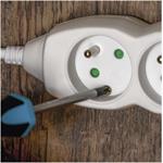 Emos P0412, predlžovací kábel 2m, 4 zásuvky, PVC, biely