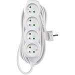 Emos P0415, predlžovací kábel 5m, 4 zásuvky, PVC, biely