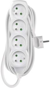 Emos P0415, predlžovací kábel 5m, 4 zásuvky, PVC, biely