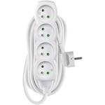 Emos P0417, predlžovací kábel 7m, 4 zásuvky, PVC, biely