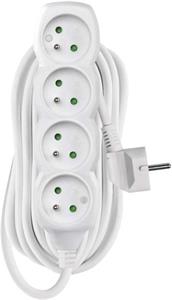 Emos P0417, predlžovací kábel 7m, 4 zásuvky, PVC, biely
