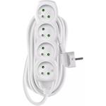 Emos P0417R, predlžovací kábel 7m, 4 zásuvky, PVC, biely, 1,5 mm2
