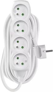 Emos P0417R, predlžovací kábel 7m, 4 zásuvky, PVC, biely, 1,5 mm2