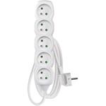 Emos P0511, predlžovací kábel 1,5m, 5 zásuvka, PVC, biely