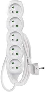 Emos P0511, predlžovací kábel 1,5m, 5 zásuvka, PVC, biely