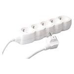 Emos P0515R, predlžovací prívod 5m, 5 zásuviek, PVC, biely, 1,5mm2