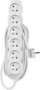 Emos P0615, predlžovací kábel 5m, 6 zásuviek, PVC, biely