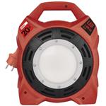 Emos P08420, vonkajší predlžovací kábel na bubne, 20 m, 4 zásuvky, guma, 230 V, 1,5 mm2, s reflektorom LED