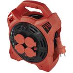 Emos P08420, vonkajší predlžovací kábel na bubne, 20 m, 4 zásuvky, guma, 230 V, 1,5 mm2, s reflektorom LED