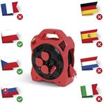 Emos P08420, vonkajší predlžovací kábel na bubne, 20 m, 4 zásuvky, guma, 230 V, 1,5 mm2, s reflektorom LED