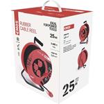 Emos P084251, gumový predlžovací kábel na bubne, 4 zásuvky, 25m, 1,5mm2