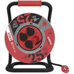 Emos P084255, predlžovací kábel guma-guma, bubon kovový 4 zásuvky, 25m, 1,5mm2