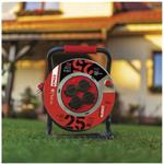 Emos P084255, predlžovací kábel guma-guma, bubon kovový 4 zásuvky, 25m, 1,5mm2