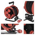 Emos P084256, vonkajší predlžovací kábel na bubne 25 m, 4 zásuvky, guma, 230 V, 1,0 mm2, IP44