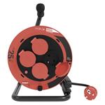 Emos P084256, vonkajší predlžovací kábel na bubne 25 m, 4 zásuvky, guma, 230 V, 1,0 mm2, IP44