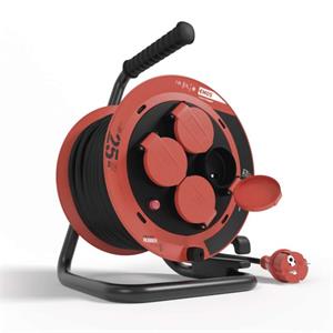 Emos P084256, vonkajší predlžovací kábel na bubne 25 m, 4 zásuvky, guma, 230 V, 1,0 mm2, IP44
