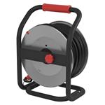 Emos P08440, vonkajší predlžovací kábel na bubne 40 m, 4 zásuvky, čierny, guma-neoprén, 230V, 2,5 mm2